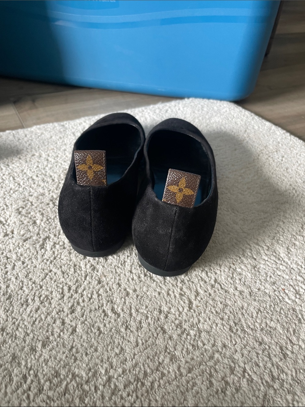 Louis Vuitton Black Suede Ballet Flats - Picture 2 of 5